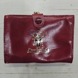 Munchen 1972 Olympics Munich Germany Red Coin Pouch‎ Purse Wallet